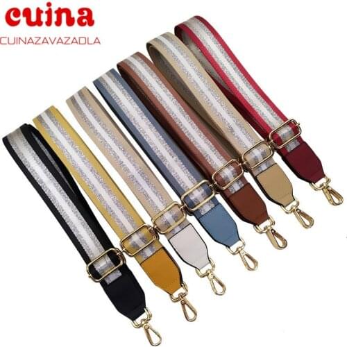 New O Bag Handle Bag Strap For Women Removable Diy Shoulder Rainbow Handbag Accessories Cross Body Messenger Nylon Bag Straps