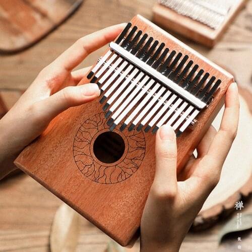 Kalimba 17 Key Thumb Piano Portable Musical Keyboard Instrument Solid Wood with Tuner Hammer Great Sound Kalimba Finger Piano