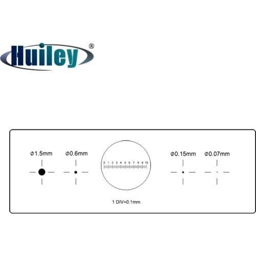 Transparent Film PET Gauge Point Measuring Ruler 76x26x0.1mm Microscope Micrometer Professional Linear Calibration Ruler