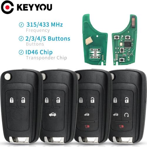 KEYYOU 2/3/4/5 BTN 315/433MHz For Chevrolet Malibu Cruze Aveo Spark Sail Opel/Vauxhall Car Remote Key Circuit Board Electronic