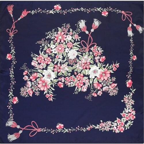 Luxury Brand Women Scarf 90x90cm Square Bandana For Head Large Hijab Silk Letter Scarfs For Ladies Female Shawl Scarves Warps