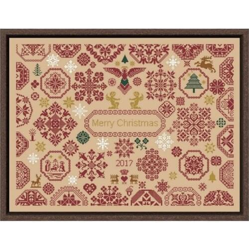 Christmas snowflake cross stitch kits plants aida fabric 18ct 14ct 11ct flaxen linen cotton thread embroidery kits DIY craft set