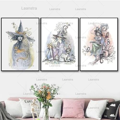 Nordic Posters and Prints Witches Magic Canvas Painting Casual Witch Wall Pictures for Living Room Home Decor Best Gifts Ever