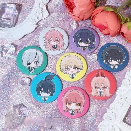 Creative Anime Chainsaw Man Cosplay Kawaii Metal Badge Pochita Makima Emblem Brooch Button Pins Medal Costume Souvenir Gift