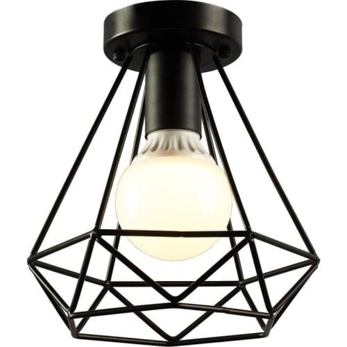Vintage Industrial Rustic Flush Mount Ceiling Light Metal Lamp Fixture American-style village Style Retro Light Lamps WY511