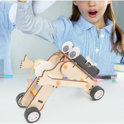 1 Set High Simulated Wooden Experiment Robot Scientific Movable Wooden Experiment Robot Physics toy for Student
