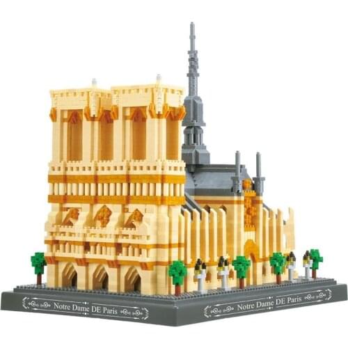 YZ Mini Blocks Architecture World Landmark Building Bricks Notre Dame De Paris Model Kids Toys Castle for Children Gifts 076