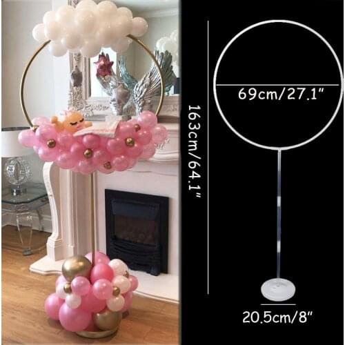 163x73cm Round Balloon Stand Arch Wedding Decoration Backdrop Ballon accessories Birthday Baby Shower decor Balloons Wreath ring