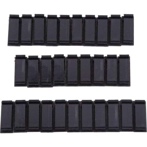 30 pcs. Cable Clips Cable Clamps Black, Desk Cable Holder Self - adhesive & Cable Hinges Cable Management Charging Cable Managem