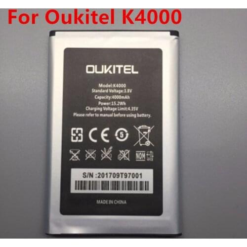 High capacity original for Oukitel K4000 /K4000 pro Battery Bateria Accumulator AKKU For Oukitel K4000/ K4000 pro 4000mAh