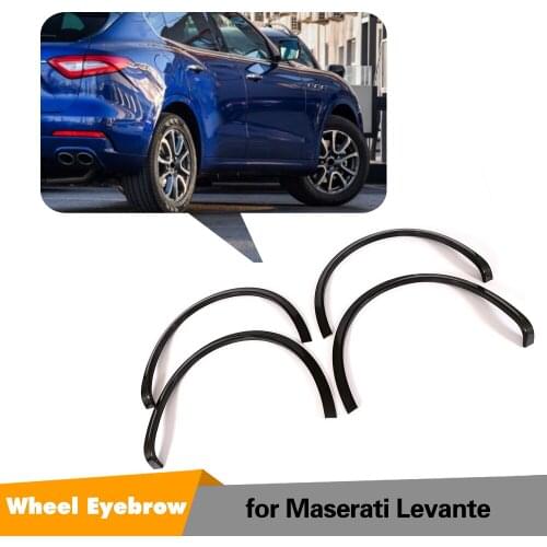 4pcs/set Mudguards for Maserati Levante Base Sport S Sport 4-Door 2017 2018 Carbon Fiber Fender flares Wheel Eeybrow Protector