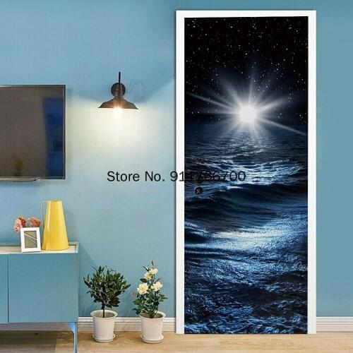 Colorful Cool Self Adhesive Decal Home Decor Art Paper for Living Room Planet Universe DIY Door Sticker Abstract PVC Waterproof
