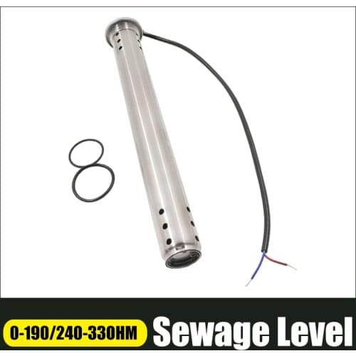 Sewage Level Gauge 0-190 ohm Sensor 200/250/300/350/400/450/500 mm Sewage Meter Sending Unit fit 240-33 ohm For Boat Car