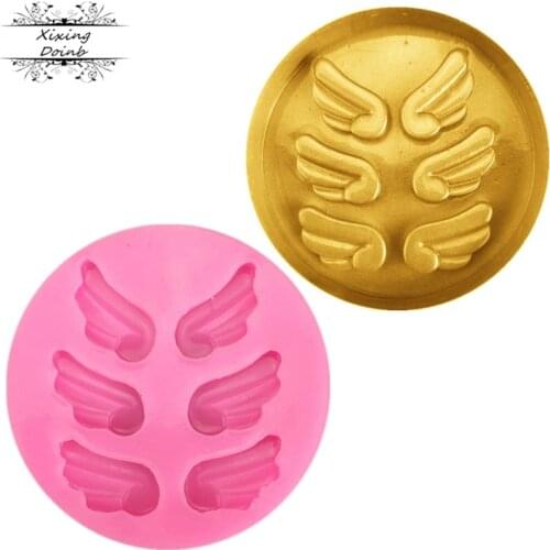 DIY Mini angel wing shaped silicone cake mold kitchen baking mold chocolate candy cake decoration tool