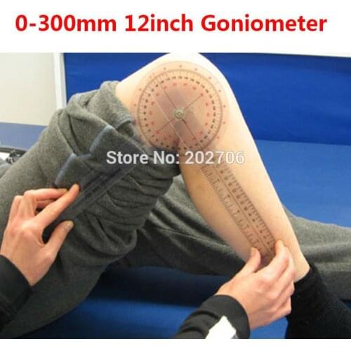 0-300mm 12inch Goniometer 300mm plastic protractor Medical ruler angle ruler body angle measure gauge