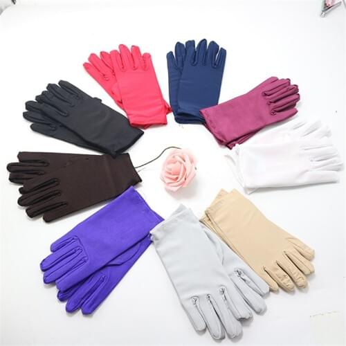 Howfits Women Driving Black White Dance Jewelry Gloves Cheap Sunscreen Spring Summer Autumn Winter