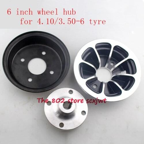 Lightning Delivery 6-inch keyway wheel rim for 4.10/3.50-6 tyres inner tube 6 '' ATV kart car Scooter Snow sweeper hub
