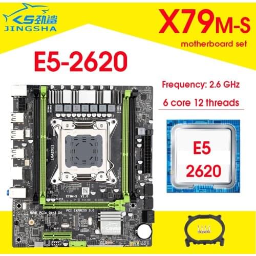X79 M-S motherboard LGA2011 E5 2620 CPU Set M-ATX combos M.2 SSD Slot Motherboard and processor