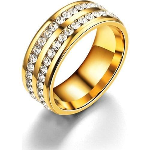 Punk Titanium Steel Mens Roman Numeral Twisted Chain Crystal from Swarovskis Rock Locomotive Ring Wedding Freemasonry Ring