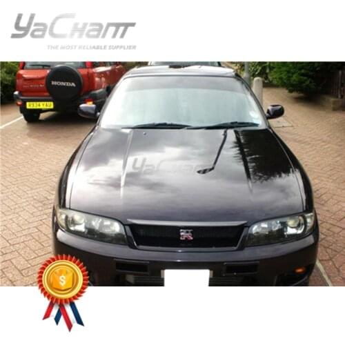 Carbon Fiber Front Bonnet Splitter Fit For 1995-1998 Skyline R33 GTR GTS Bonnet Hood Lip