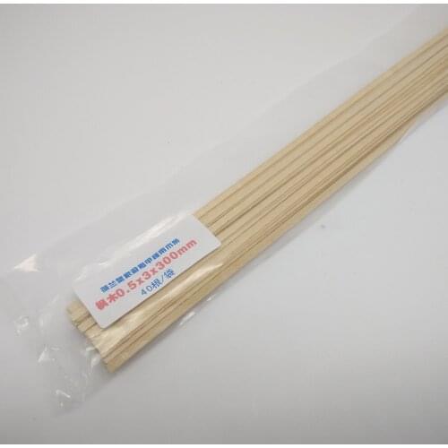 Maple Wood strips for 1/80 Royal Dutch Yacht Wooden ship fittings - Pack of 40 0.5 x 3 x 300mm