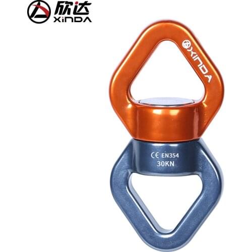 XINDA 30/35KN Rope Swivel Connector 360 Rotated Rock Climbing Rope Accessory Full Bearing