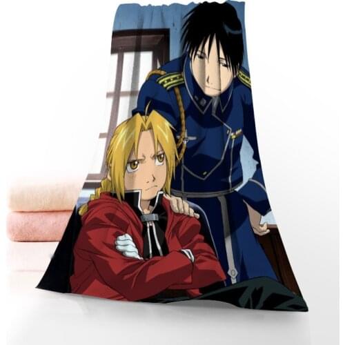 Anime Custom Fullmetal Alchemist 35x75cm Fitness Sports Towel Portable Quick-drying Towel Yoga Outdoor Microfiber Sports Towel