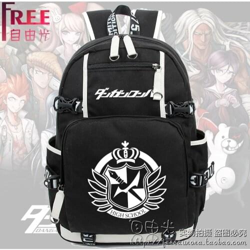 Top Anime Danganronpa monokuma Image print cute cartoon Casual fashion Backpacks Luminous Shoulders schoolbag Mental pollution