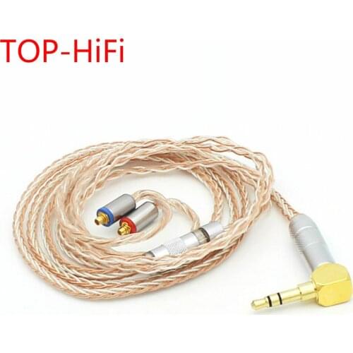 TOP-HiFi DIY 8 Core Earphone Upgrade Cable for SE215 SE846 SE535 UE900 MMCX Audio Upgrade Silver Plated Cable