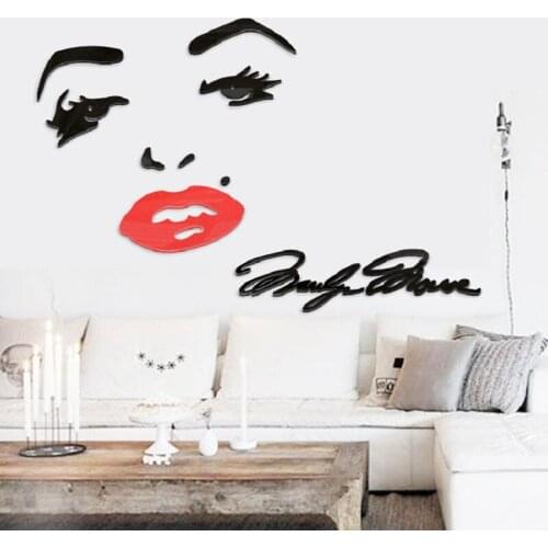 Creative DIY abstract character INS chidrens room bedroom living room TV background wall decoration 3D acrylic wall sticker