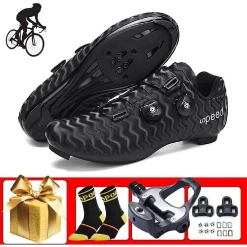 Cycling Shoes Road Bicicleta Triatlon Riding Bicycle Sneakers Add SPD-SL Pedals Breathable Self-locking Sapatilha Ciclismo