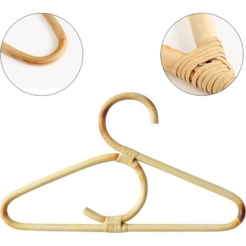 Rattan Clothes Hanger Style Kids Garments Organizer Rack Children Hanger Kids Room Decoration Hanger for Clothes Retailsale