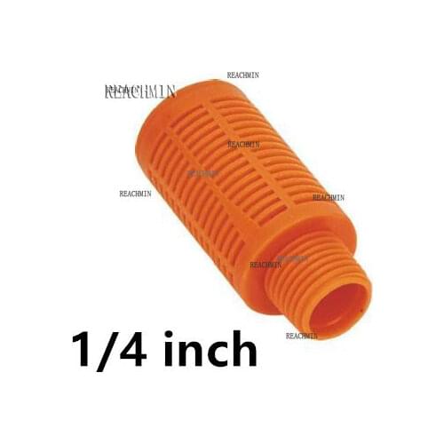 New 10pcs a lot Plastic silencer muffler thread 1/4 inch BSP pneumatic air connector PSL-02 for solenoid valve fitting