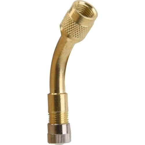 135 Degree Angled Brass Car Motorcycle Scooter Bike Universal Schrader Valve Stem Extension Adapter