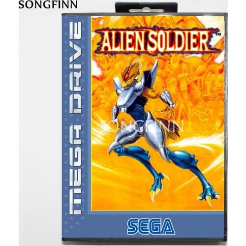 16 bit MD Memory Card With Box for Sega Mega Drive for Genesis Megadrive - Alien Soldier Cover2