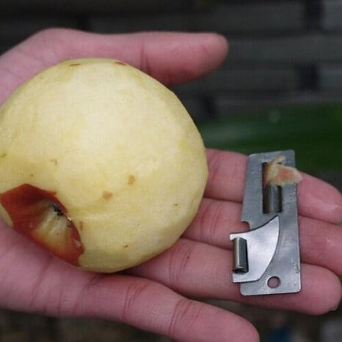 2" Double Peeler Stainless Steel 2 in 1 EDC Pocket Multi Tool Outdoor Can Opener