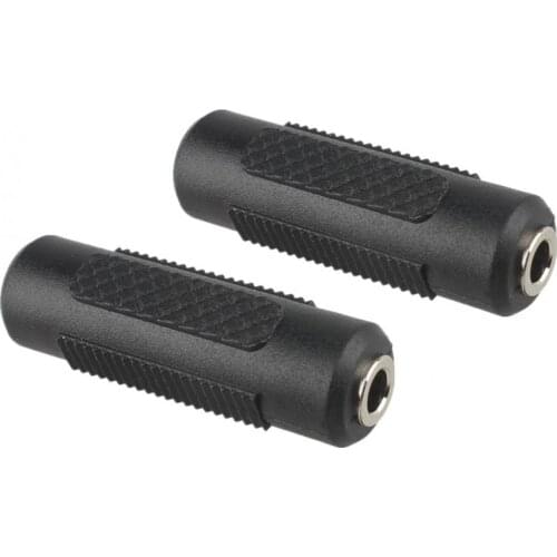 2PCS Microphone MIC / Audio Adapter 3.5mm Male to 3.5mm Female Suitable for Guitar Amplifier / Mix / Handset