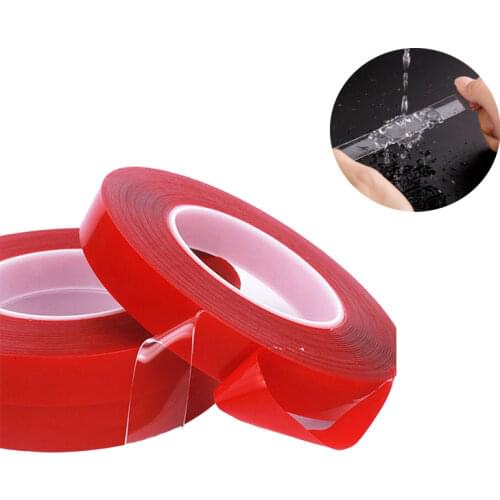3mm-30mm Width Waterproof Double Sided Tape Transparent Acrylic Adhesive Stickers Mounting Tapes for Home Office Wall Hook Light
