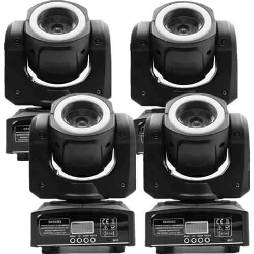 4pcs/lot 60W LED Beam Moving Head Light With Halo,DJ Spot Light With LED Strip,Disco Bar Nightclub Spotlight Beam Stage Lighting