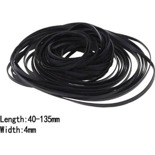 50PCS Universal Mix Cassette Tape Machine Belts Assorted Common Flat Rubber Belt for Recorders Walkman CD DVD Drive