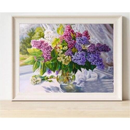 New Needlework 5D Diy Diamond Painting Cross Stitch Diamond Embroidery Flowers Vertical Print Rubiks Cube Drill Picture