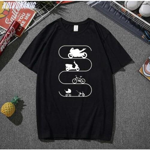Baby-Car Bike Bicycle Motorcycle Evolution Graphic T Shirts For Men Cotton Hip Hop Goth Tee Shirt Plus Size Koszulki
