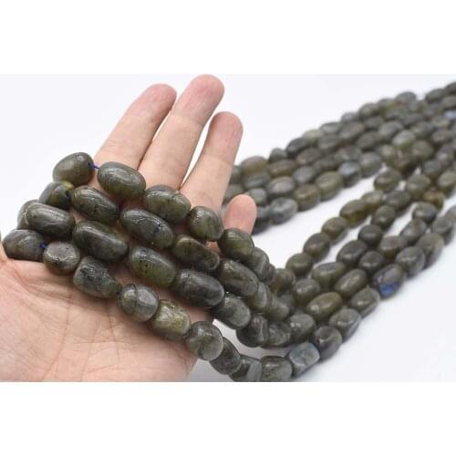 12x16mm AA Natural Smooth Labradorite Irregular Oval Stone Beads 15.5"