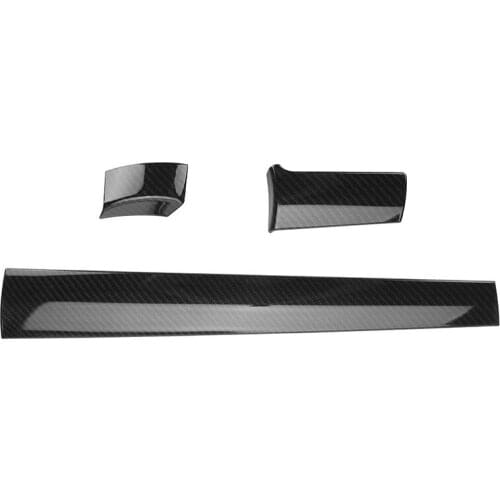 For Honda Civic 2016-2017 3Pcs Carbon Fiber Pattern Car Interior Front Center Control Dashboard Stripe Cover Trim