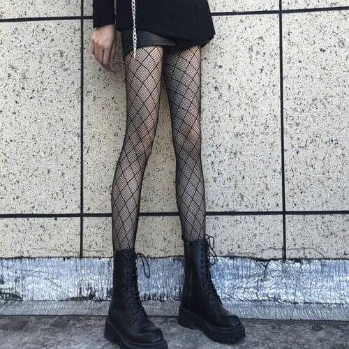 Women Sexy Black Fishnet Tights Pantyhose Mesh Stocking Transparent Net Holes Pattern Pantyhose Stocking Ultra thin