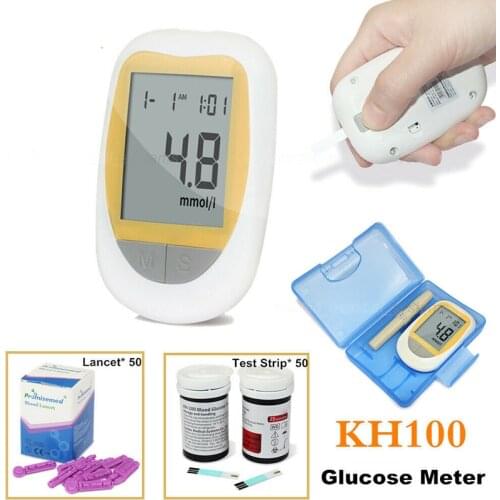 CONTEC KH-100 Blood Glucose Monitor Health Aid Glucometer Lancets Kit Blood Sugar Meter Diabetes Tester lancet With Test Strips