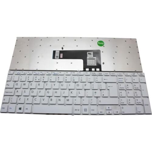 New For Sony VAIO SVF15 SVF152 SVF153 SVF154 Laptop Keyboard White UK