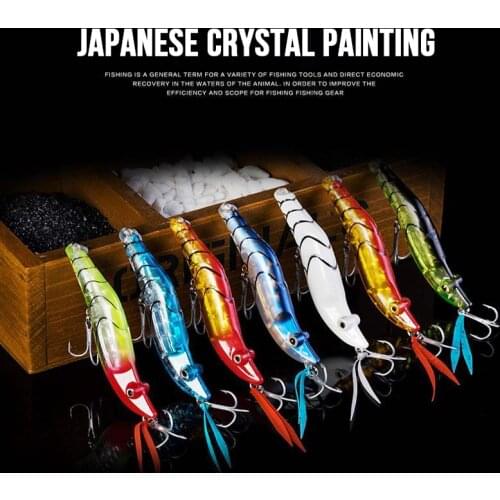 Cat Claw 3D Eyes Shrimp Hard Lure Plastic Artificial Squid Simulation Bait Turluttes Pour Calamars 80mm 15g 101SG Durable Tackle