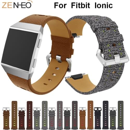 Leather Strap Watch Band For Fitbit Ionic Watches Straps Steel Buckle Men Women bracelet Watchband For Fitbit Ionic Wristbands