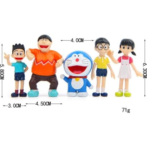 Creative Garden Landscape Doraemonn Robot Blue Cat Set Mini Action Figures Decoration Toys for Kids Friends Christmas Gifts